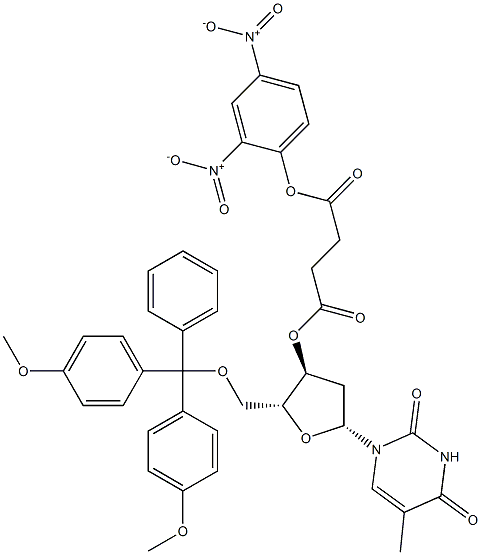 5'-O-(4,4'-dimethoxytrityl)thymidine-3'-O-(2,4-dinitrophenyl) succinate Structure