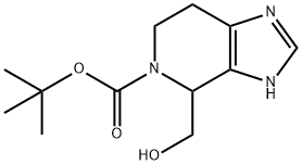 4-ヒドロキシメチル-1,4,6,7-テトラヒドロイミダゾ[4,5-C]ピリジン-5-カルボン酸TERT-ブチルエステル 化学構造式