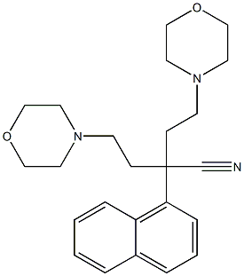 α,α-Bis(2-morpholinoethyl)-1-naphthaleneacetonitrile Structure