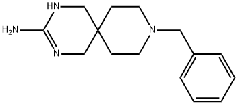 9-苯甲基-2,4,9-三氮杂螺[5.5]十一碳-2-烯-3-胺, 1251003-44-7, 结构式