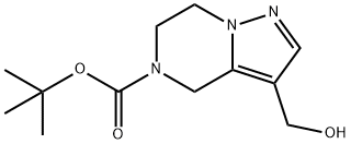 叔-丁基 3-(羟甲基)-6,7-二氢吡唑并[1,5-A]吡嗪-5(4H)-甲酸基酯, 1251003-82-3, 结构式