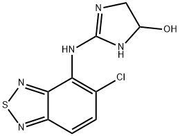 2-((5-氯苯并[C][1,2,5]噻二唑-4-基)氨基)-4,5-二氢-1H-咪唑-5-醇盐酸盐 结构式
