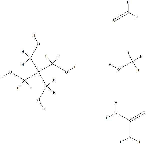 Urea, polymer with 2,2-bis(hydroxymethyl)-1,3-propanediol, formaldehyde and methanol Struktur