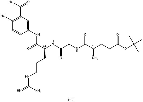 gamma-tert-butyloxy-Glu-Gly-Arg-3-carboxy-4-hydroxyanilide Structure