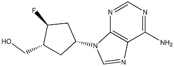 2',3'-dideoxy-3'-fluoroaristeromycin Structure