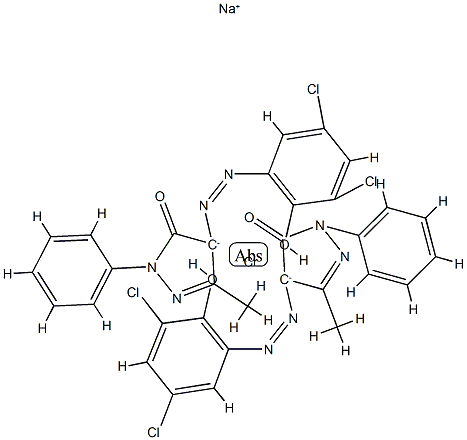 Chromate(1-), bis[4-[(3,5-dichloro-2-hydroxyphenyl) azo]-2,4-dihydro-5-methyl-2-phenyl-3H -pyrazol-3-onato(2-)]-, sodium Structure