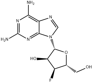 Adenosine,2-amino-3'-deoxy-3'-fluoro- (9CI) Structure