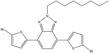 9-(1-辛基壬基)咔唑-2,7-二硼酸二频哪醇酯和 4,7-双(5-溴-2-噻吩基)-2-辛基-2H-苯并三唑的聚合物,1254062-39-9,结构式