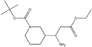 tert-butyl 3-(1-amino-3-ethoxy-3-oxopropyl)piperidine-1- 结构式