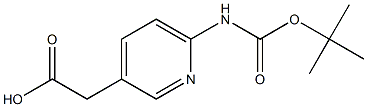 (6-tert-Butoxycarbonylamino-pyridin-3-yl)-acetic acid Struktur
