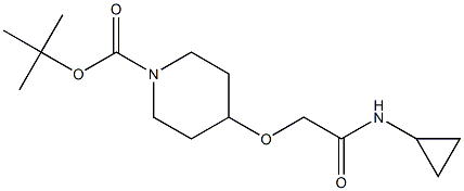 2-(1-BOC-4-哌啶氧基)-N-环丙基乙酰胺, 1256483-00-7, 结构式