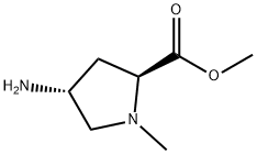(4R)-4-アミノ-1-メチル-L-プロリン酸メチル DIHYDROCHLORIDE 化学構造式