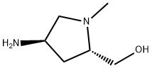 [(2S,4R)-4-アミノ-1-メチル-2-ピロリジニル]メタノール 化学構造式