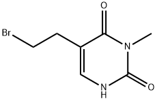 5-(2-ブロモエチル)-3-メチル-2,4(1H,3H)-ピリミジンジオン 化学構造式