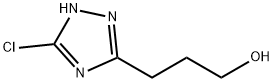 3-(3-クロロ-1H-1,2,4-トリアゾール-5-イル)-1-プロパノール 化学構造式