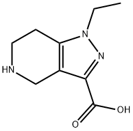 1-エチル-4,5,6,7-テトラヒドロ-1H-ピラゾロ[4,3-C]ピリジン-3-カルボン酸 HYDROCHLORIDE HYDRATE 化学構造式