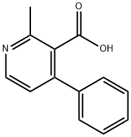 2-メチル-4-フェニルニコチン酸 化学構造式