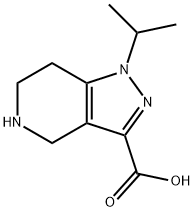 1-isopropyl-4,5,6,7-tetrahydro-1H-pyrazolo[4,3-c]pyridine-3-carboxylic acid(SALTDATA: 1.2HCl 1.5H2O) Struktur