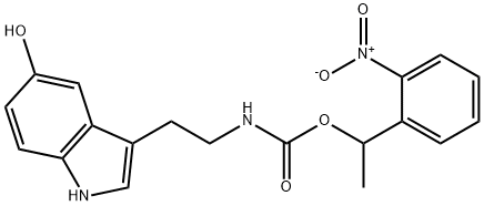 3-((N)-1-(2-Nitrophenyl)ethylcarboxy)-(2-Aminoethyl)-1H-indol-5-ol Struktur