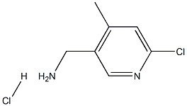 (6-Chloro-4-methylpyridin-3-yl)methanamine hydrochloride Struktur