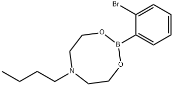 2-(2-ブロモフェニル)-6-ブチル-1,3,6,2-ジオキサザボロカン 化学構造式