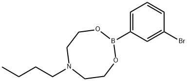 3-溴苯基硼酸-N-丁基二乙醇酯 结构式
