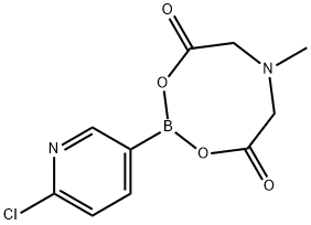 2-Chloropyridine-5-boronic  acid  MIDA  ester,  6-Chloro-3-pyridineboronic  acid  MIDA  ester,  2-(6-Chloro-3-pyridinyl)-6-methyl-1,3,6,2-dioxazaborocane-4,8-dione Struktur