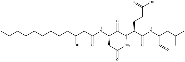 L-Glutamamide, N(sup 2)-(3-hydroxy-1-oxododecyl)-L-asparaginyl-N(sup 1 )-(1-formyl-3-methylbutyl)- Struktur