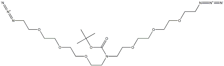 N-Boc-N-bis(PEG3-azide) Structure