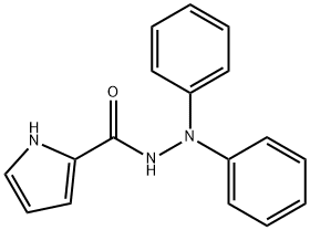 N',N'-ジフェニル-1H-ピロール-2-カルボヒドラジド 化学構造式