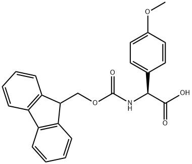 N-FMOC-S-4-甲氧基苯甘氨酸, 1260596-73-3, 结构式