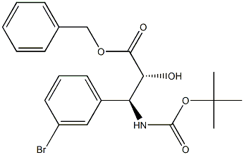 tert-butyl (1S,2R)-2-((benzyloxy)carbonyl)-1-(3-bromophenyl)-2-hydroxyethylcarbamate Structure
