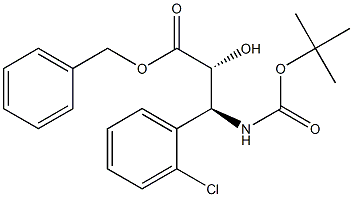 tert-butyl (1S,2R)-2-((benzyloxy)carbonyl)-1-(2-chlorophenyl)-2-hydroxyethylcarbamate Structure