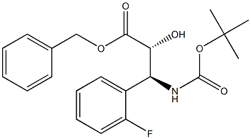 tert-butyl (1S,2R)-2-((benzyloxy)carbonyl)-1-(2-fluorophenyl)-2-hydroxyethylcarbamate Structure