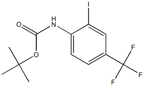 tert-butyl 2-iodo-4-(trifluoromethyl)phenylcarbamate Struktur