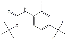 (2-碘-4-(三氟甲基)苯基)氨基甲酸叔丁酯,1260642-67-8,结构式
