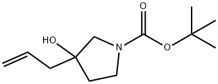 3-アリル-3-ヒドロキシピロリジン-1-カルボン酸TERT-ブチル 化学構造式