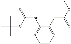 (2-tert-Butoxycarbonylamino-pyridin-3-yl)-acetic acid methyl ester Structure