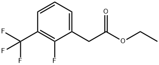 ethyl 2-(2-fluoro-3-(trifluoromethyl)phenyl)acetate 结构式