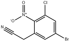 2-(5-bromo-3-chloro-2-nitrophenyl)acetonitrile Structure