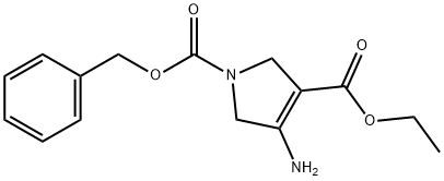 1-benzyl 3-ethyl 4-amino-1H-pyrrole-1,3(2H,5H)-dicarboxylate Struktur