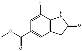 Methyl 7-fluoro-2-oxoindoline-5-carboxylate, 97% Structure