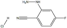 4-fluoro-2-hydrazinylbenzonitrile hydrochloride 化学構造式