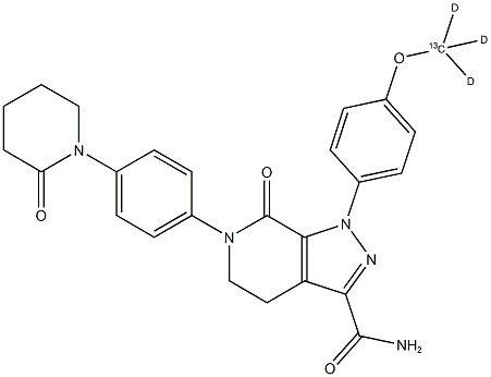 阿哌沙班杂质13C-D3,1261393-15-0,结构式