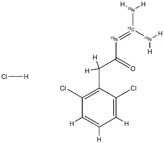 Guanfacine-13C, 15N3 Hydrochloride Struktur