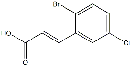 (E)-3-(2-bromo-5-chlorophenyl)acrylic acid Structure