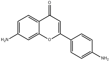 4H-1-Benzopyran-4-one,7-amino-2-(4-aminophenyl)-(9CI) Structure