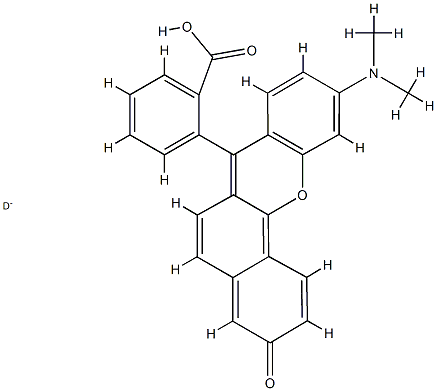 5-(6)-CARBOXY RHODFLUOR (KNOWN AS SNARF[R]-1, TM OF MOLECULAR PROBES), 126208-12-6, 结构式