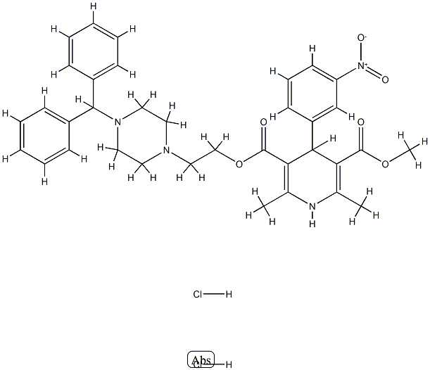 盐酸马尼地平, 126229-12-7, 结构式