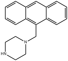 1-(9-anthracenylmethyl)piperazine, 126257-22-5, 结构式